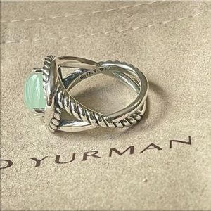 David Yurman Size 7 Chalcedony Infinity silver ring.   Worn twice!